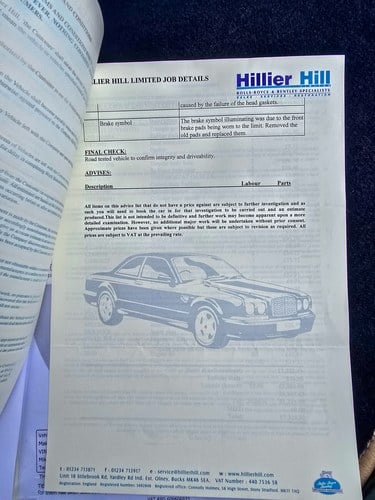 1996 Bentley Continental R Mulliner In vendita (immagine 231 di 275)