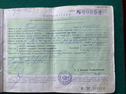 1963 Fiat 500D For Sale (picture 115 of 119)