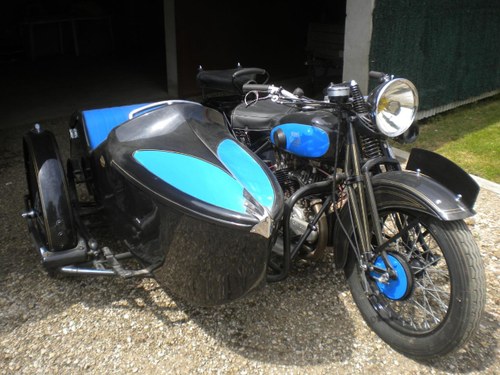 1940 RENE GILLET side car 750 G1 In vendita