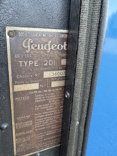 1931 Peugeot 201 Boat Tail à vendre (picture 35 of 61)