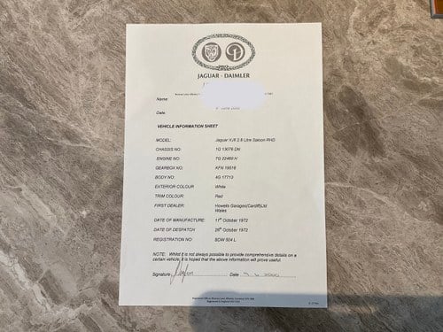 1972 Jaguar XJ6 Series 1 2.8 In vendita (immagine 314 di 365)
