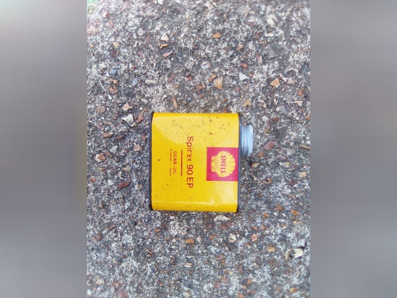 Classic shell ep90 gear oil can pre 1970s