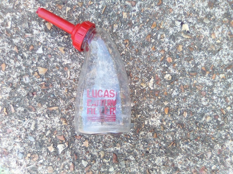 Lucas glass battery filler 1950s