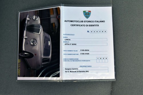 1959 Lancia Appia Series 2 zum Verkauf (Bild 152 von 157)