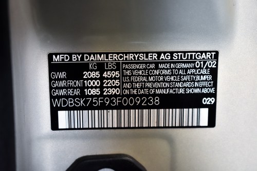 2003 Mercedes-Benz R230 SL500 "Designo Launch Edition" In vendita (immagine 65 di 83)