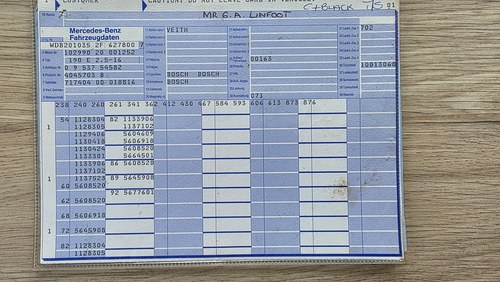 1989 Mercedes-Benz 190e 2.5-16 (W201) Te koop (foto 136 van 182)