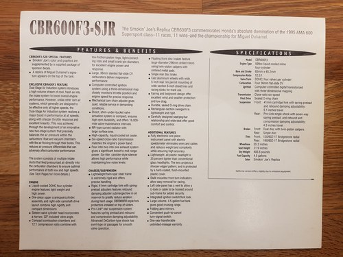 1996 Honda CBR 600F 'Smokin Joe' à vendre (picture 41 of 42)