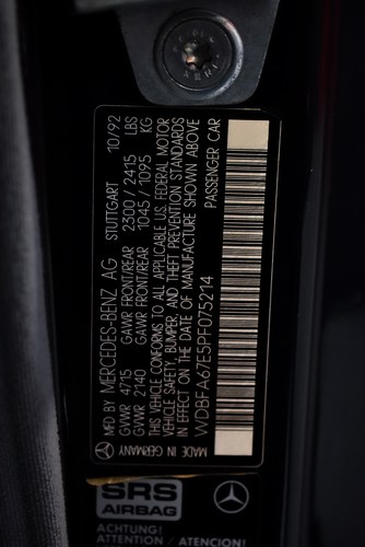 1993 Mercedes-Benz R129 SL500 Convertible 5,0L V8 (71k miles) zum Verkauf (Bild 119 von 155)