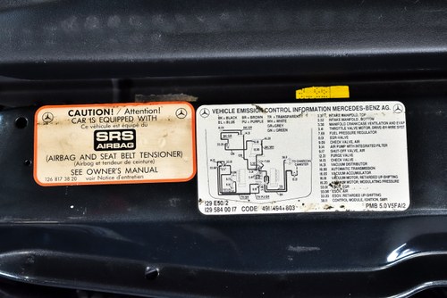 1993 Mercedes-Benz R129 SL500 Convertible 5,0L V8 (71k miles) zum Verkauf (Bild 120 von 155)