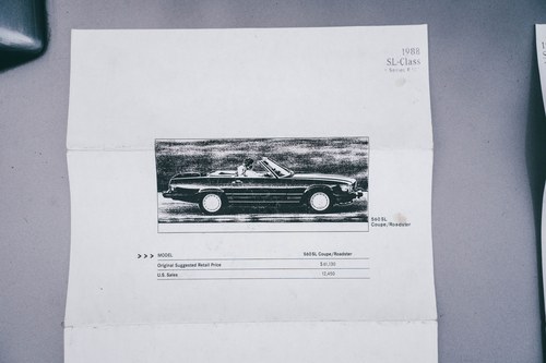 1988 Mercedes-Benz R107 560SL LHD For Sale (picture 177 of 184)