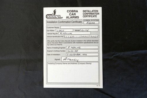 1997 Lotus Elise Series 1 à vendre (picture 119 of 127)