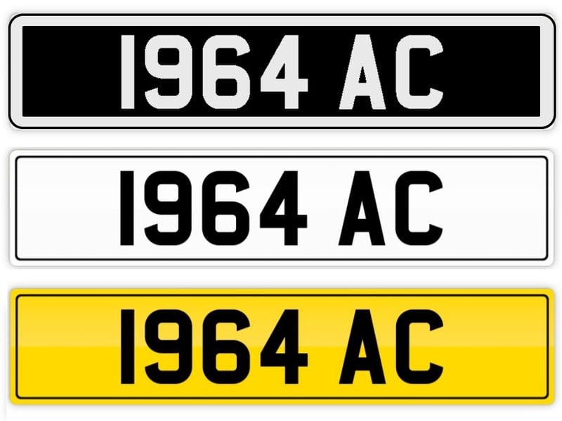 2015 Number plate On Retention - 1964 AC