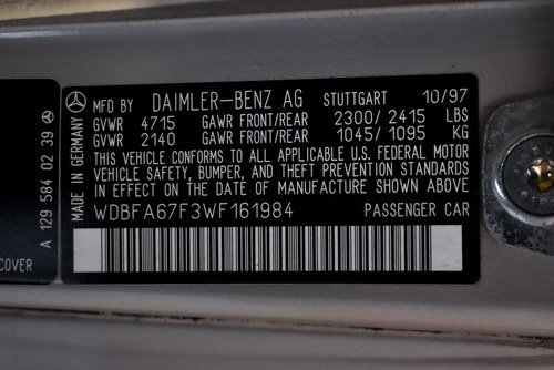 1998 Mercedes-Benz SL500 Convertible 5,0L V8 zum Verkauf (Bild 116 von 146)