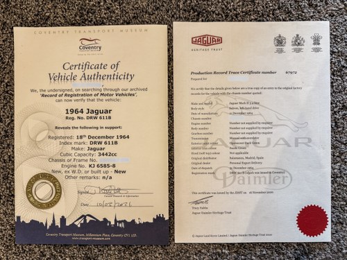 1964 Jaguar Mk2 3.4 In vendita (immagine 194 di 271)