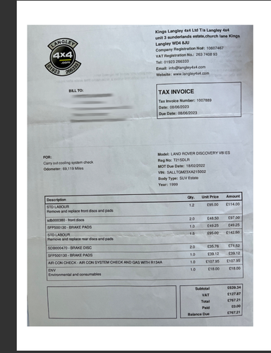 1999 Land Rover Discovery V8I ES (L318) In vendita (immagine 127 di 141)