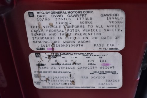 1987 Chevrolet Corvette C4 Convertible 350CI V8 Te koop (foto 64 van 75)