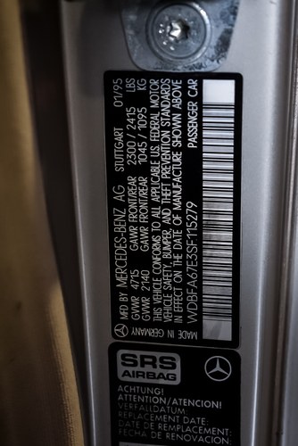 1995 Mercedes-Benz (R129) SL500 Convertible 5,0L V8 In vendita (immagine 106 di 144)