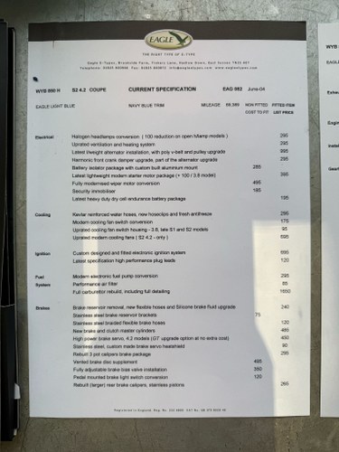 1969 Jaguar E-Type Series 2 4.2L FHC RHD Eagle Classic In vendita (immagine 123 di 127)