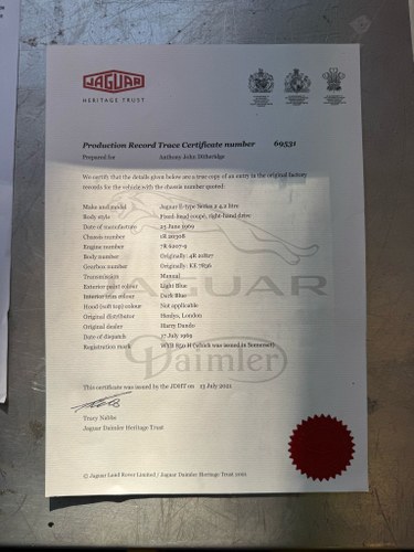 1969 Jaguar E-Type Series 2 4.2L FHC RHD Eagle Classic In vendita (immagine 127 di 127)