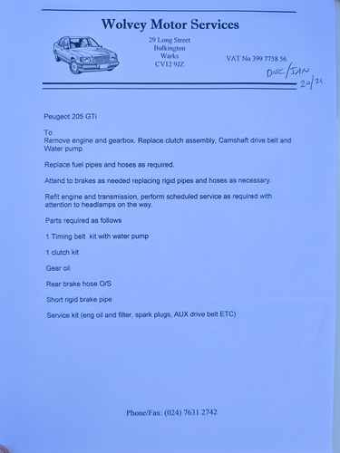 1990 Peugeot 205 GTI 1.6 Phase 1 For Sale (picture 238 of 247)