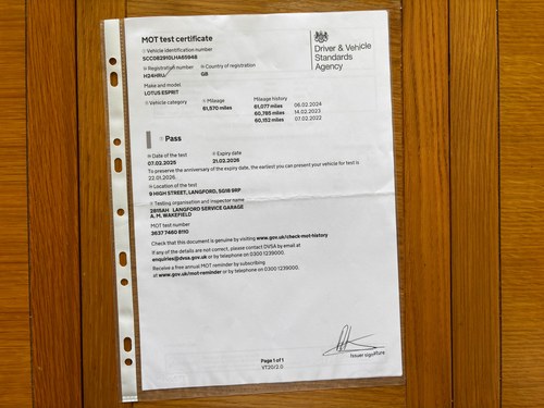 1990 Lotus Esprit Turbo SE à vendre (picture 118 of 122)