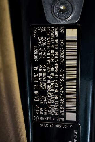 1998 Mercedes-Benz R129 SL500 Convertible 5,0L V8 In vendita (immagine 96 di 111)