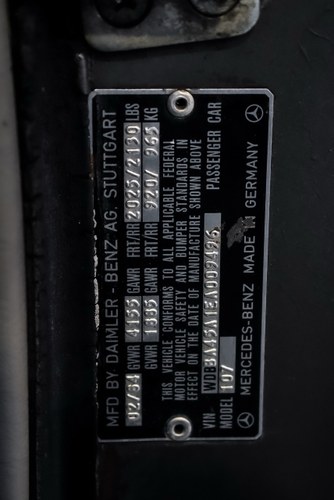 1984 Mercedes-Benz R107 380SL Convertible 3,8L V8 zum Verkauf (Bild 91 von 102)