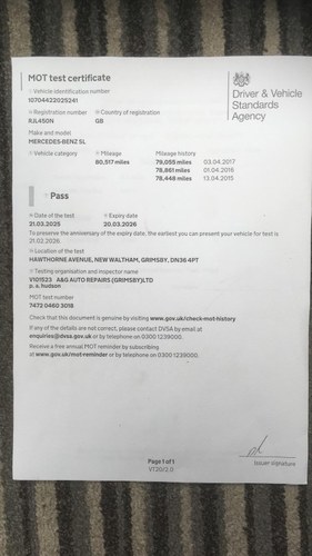 1975 Mercedes-Benz R107 450SL For Sale (picture 73 of 74)