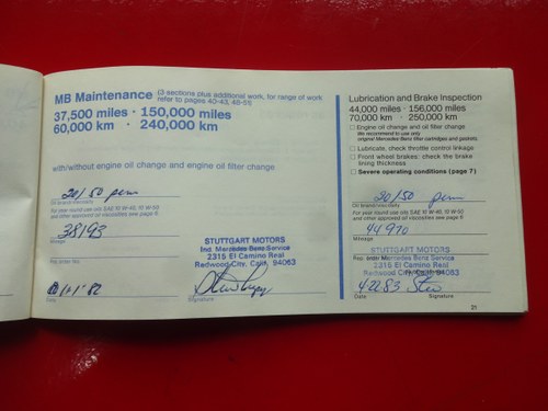 1979 Mercedes-Benz R107 450SL Convertible For Sale (picture 107 of 114)