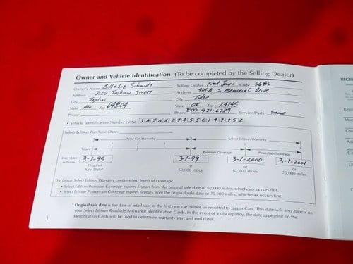 1995 Jaguar XJS Convertible 4,0L I6 In vendita (immagine 88 di 99)