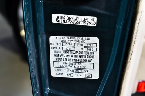 1995 Jaguar XJS Convertible 4,0L I6 In vendita (immagine 35 di 99)