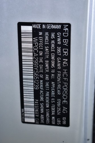 2000 Porsche 996 (911) Carrera Convertible 3,4L à vendre (picture 79 of 83)