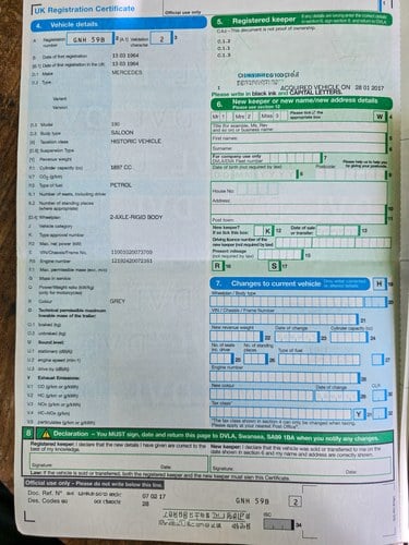 1964 Mercedes-Benz 190 (W110) à vendre (picture 255 of 308)