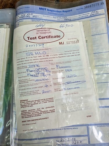 1964 Mercedes-Benz 190 (W110) à vendre (picture 280 of 308)