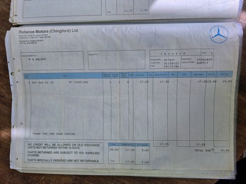 1964 Mercedes-Benz 190 (W110) à vendre (picture 301 of 308)