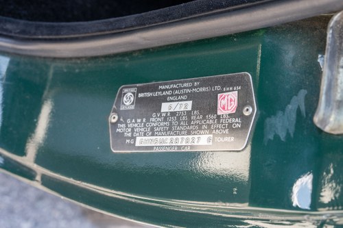 1972 MG MGB GT à vendre (picture 54 of 157)
