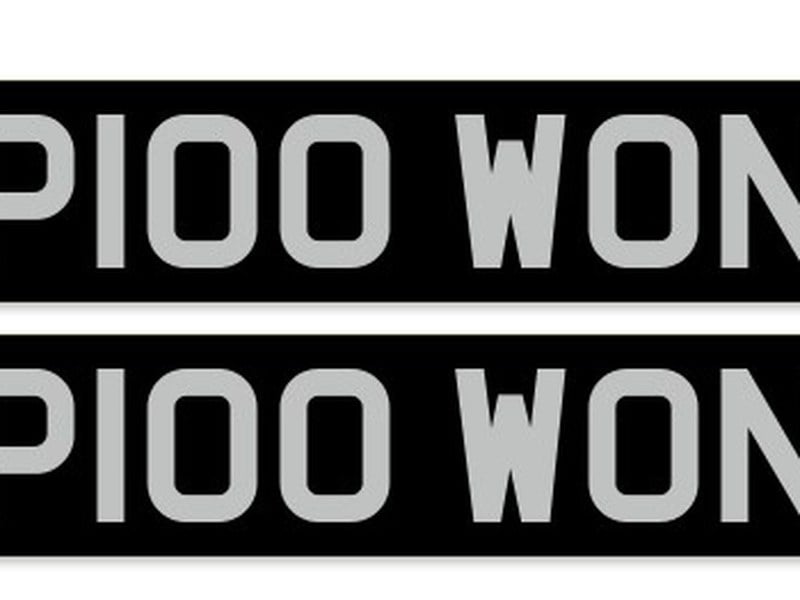 Private Plate 'P100 WON'