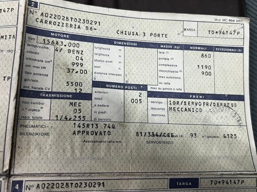 1991 Fiat Panda 4x4 Sisley For Sale (picture 116 of 117)