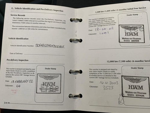 2002 Aston Martin DB7 Vantage zum Verkauf (Bild 174 von 179)