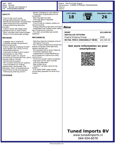 2002 Porsche Boxster 986 3.2L S Tiptronic In vendita (immagine 89 di 89)