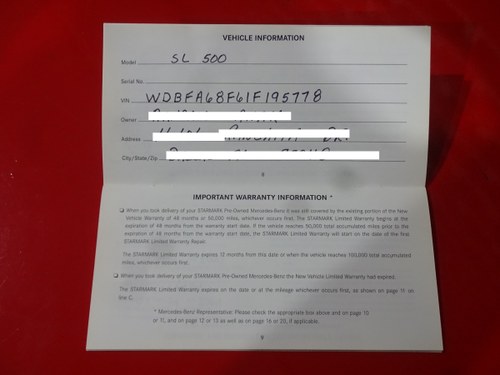 2001 Mercedes-Benz R129 SL500 Convertible 5,0L V8 AMG In vendita (immagine 114 di 115)