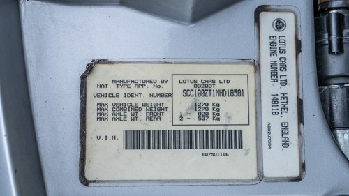 1991 Lotus Elan SE Turbo In vendita (immagine 205 di 262)