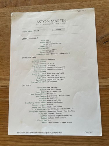 2007 Aston Martin DB9 Volante Convertible 5,9L V12 Te koop (foto 122 van 139)