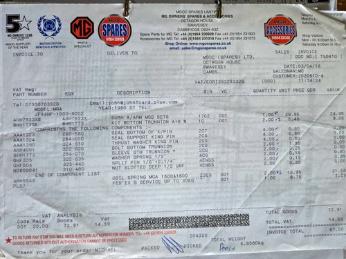 1960 MGA Mk1 Coupe 1600 For Sale (picture 235 of 247)