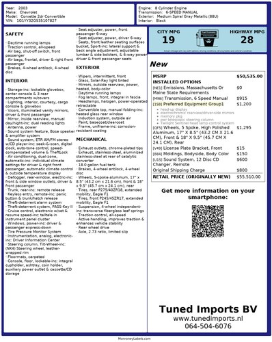 2003 Chevrolet Corvette C5 Convertible 5.7L V8 "Manual" In vendita (immagine 85 di 102)