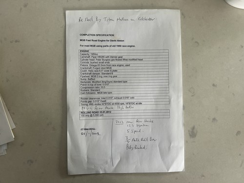 1965 MGB Roadster 1,950cc Fast Road Engine and 5spd Gearbox For Sale (picture 212 of 237)