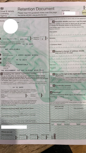 Private Registration - M15PSL à vendre (picture 2 of 2)