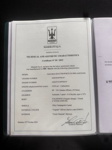 1980 Maserati Quattroporte 4.9 For Sale (picture 128 of 130)