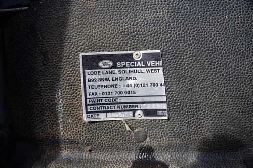 2002 Land Rover 110 Defender Special Vehicles For Sale (picture 28 of 125)