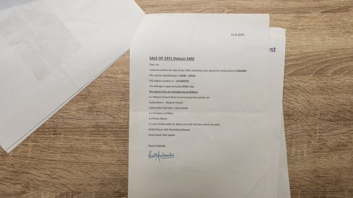 1971 Datsun 240Z In vendita (immagine 244 di 254)